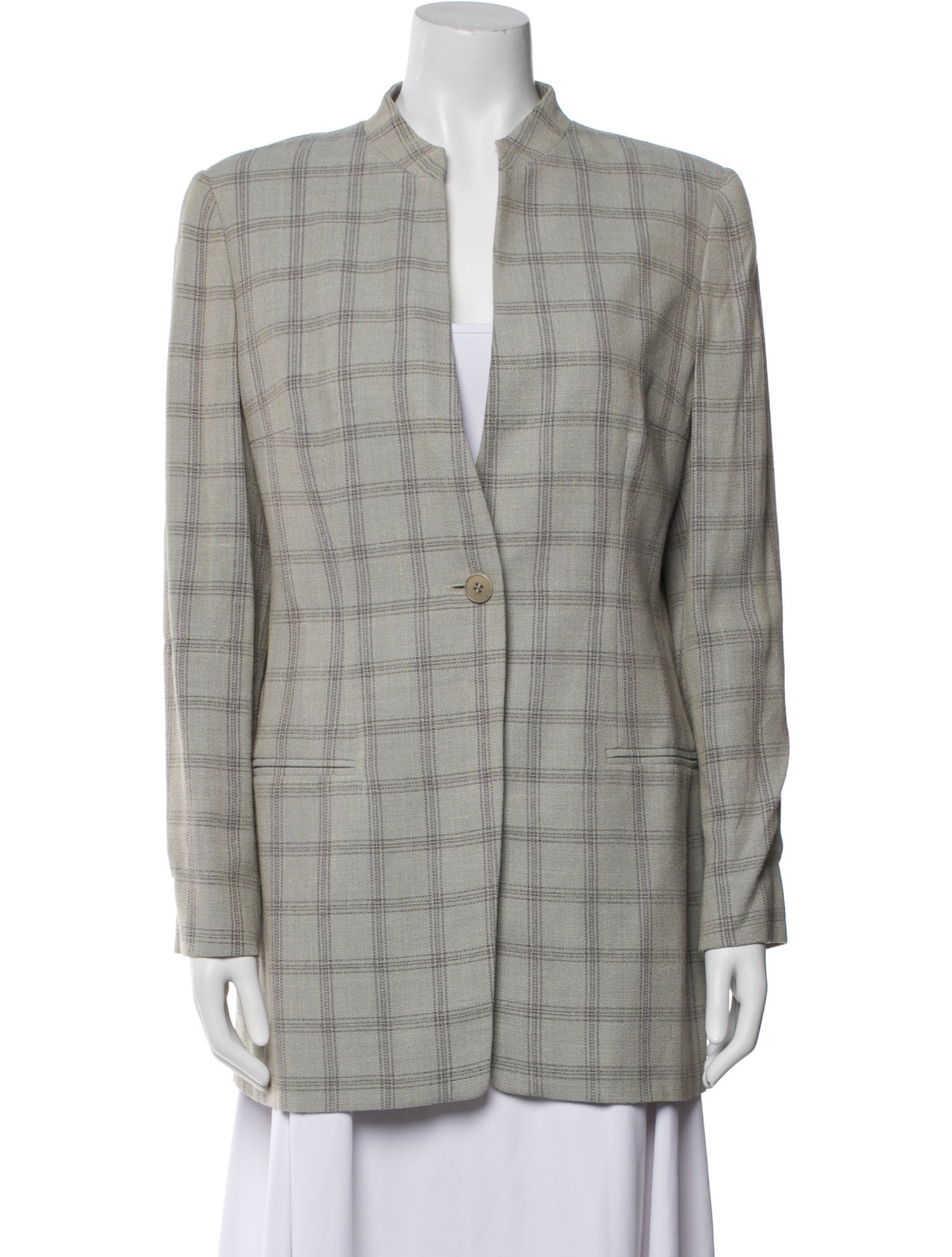 Giorgio Armani Plaid Print Jacket