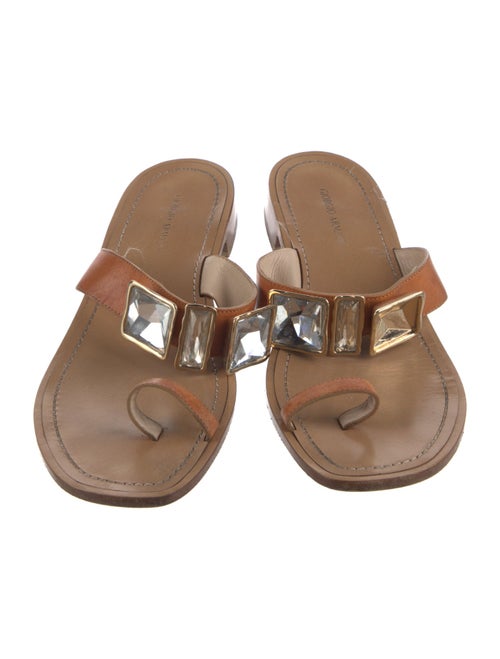 Giorgio Armani Leather Slides