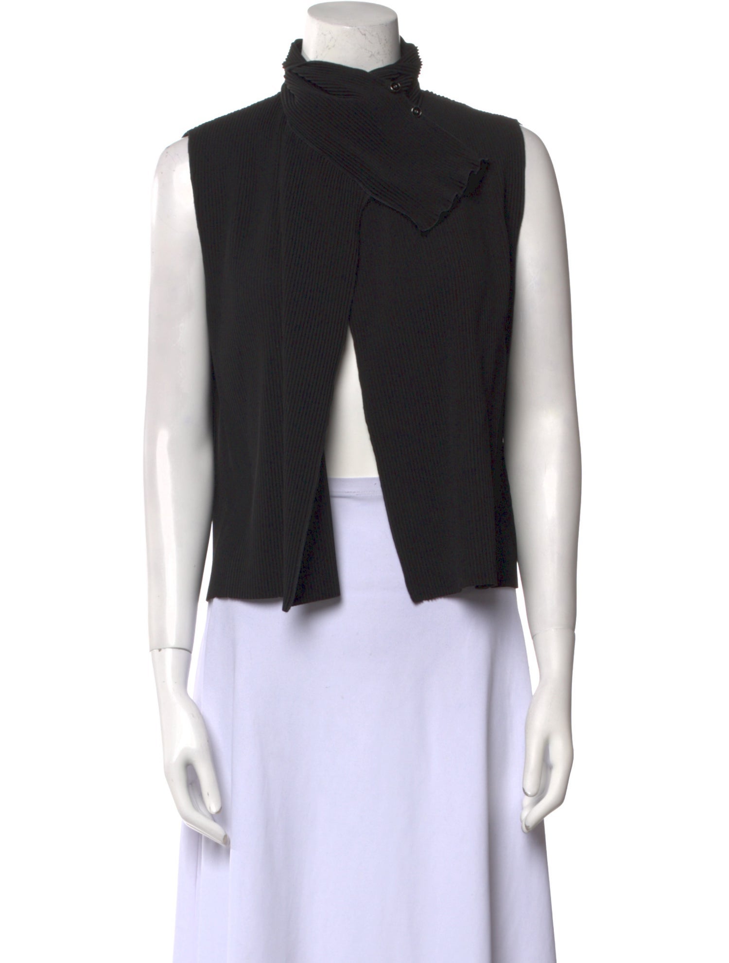 Giorgio Armani Turtleneck Sleeveless Crop Top