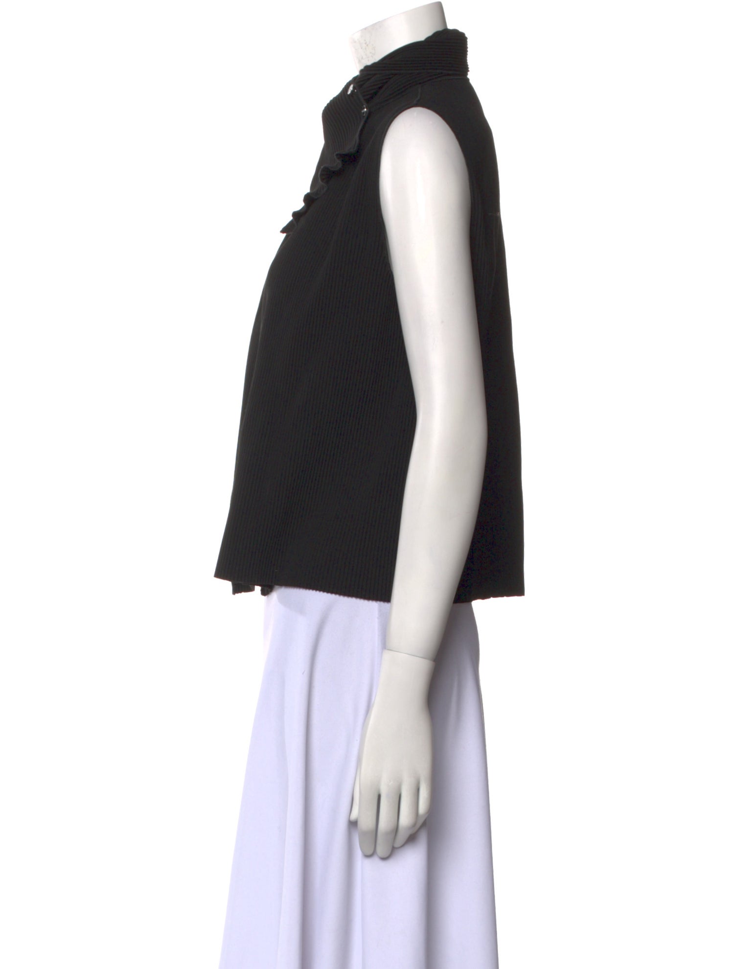 Giorgio Armani Turtleneck Sleeveless Crop Top