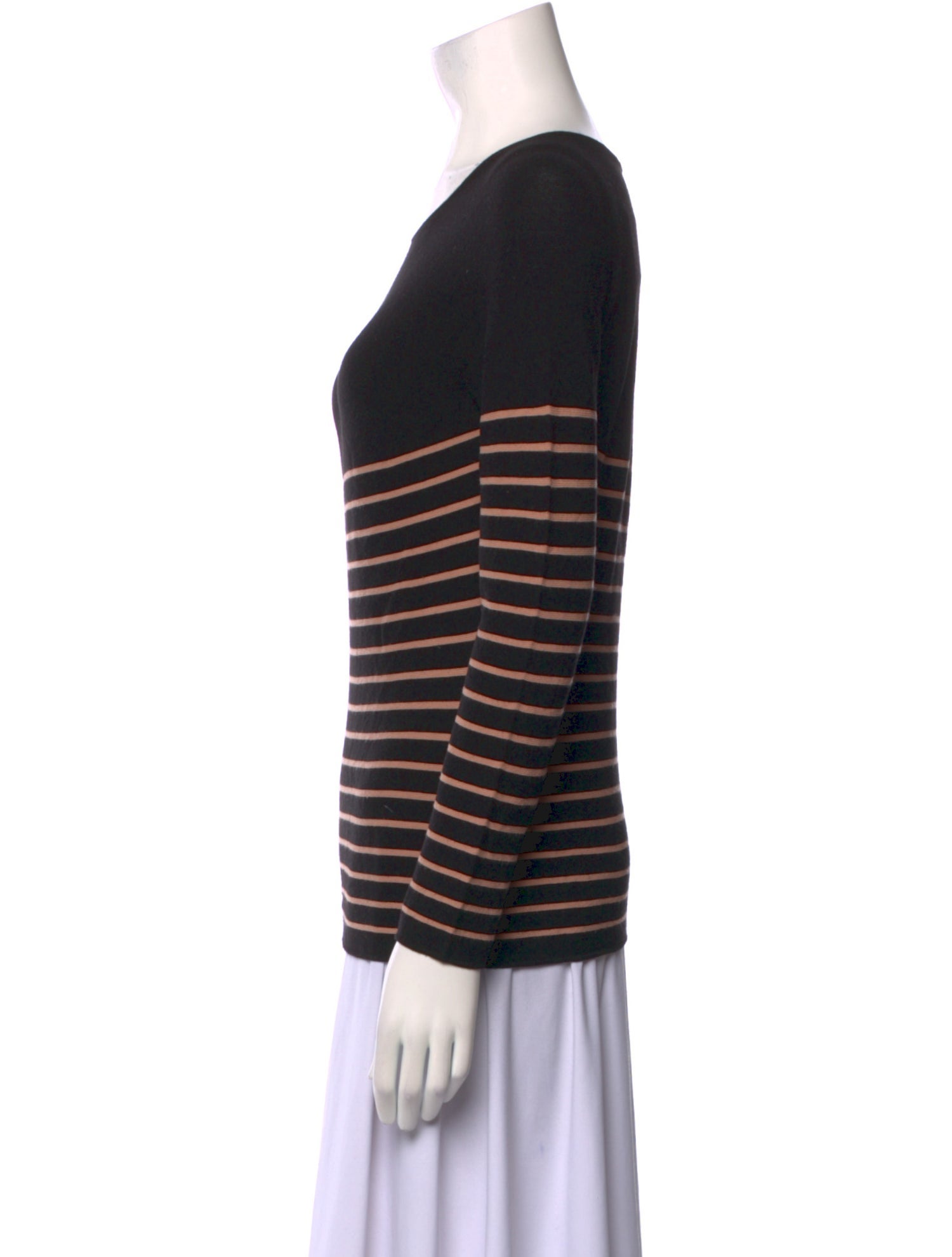 Giorgio Armani Striped Scoop Neck Sweater