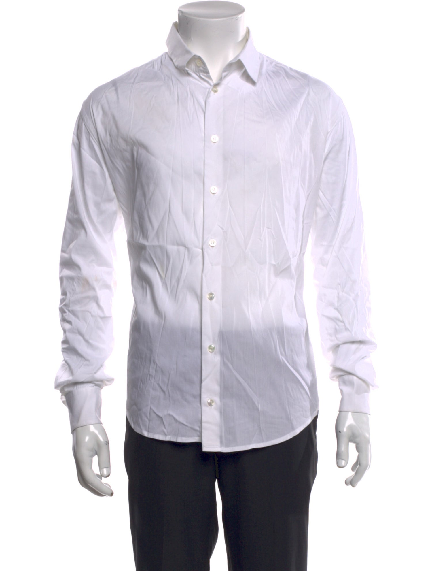 Giorgio Armani Striped Long Sleeve Dress Shirt