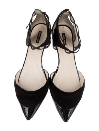 Giorgio Armani Suede Cutout Accent Mules