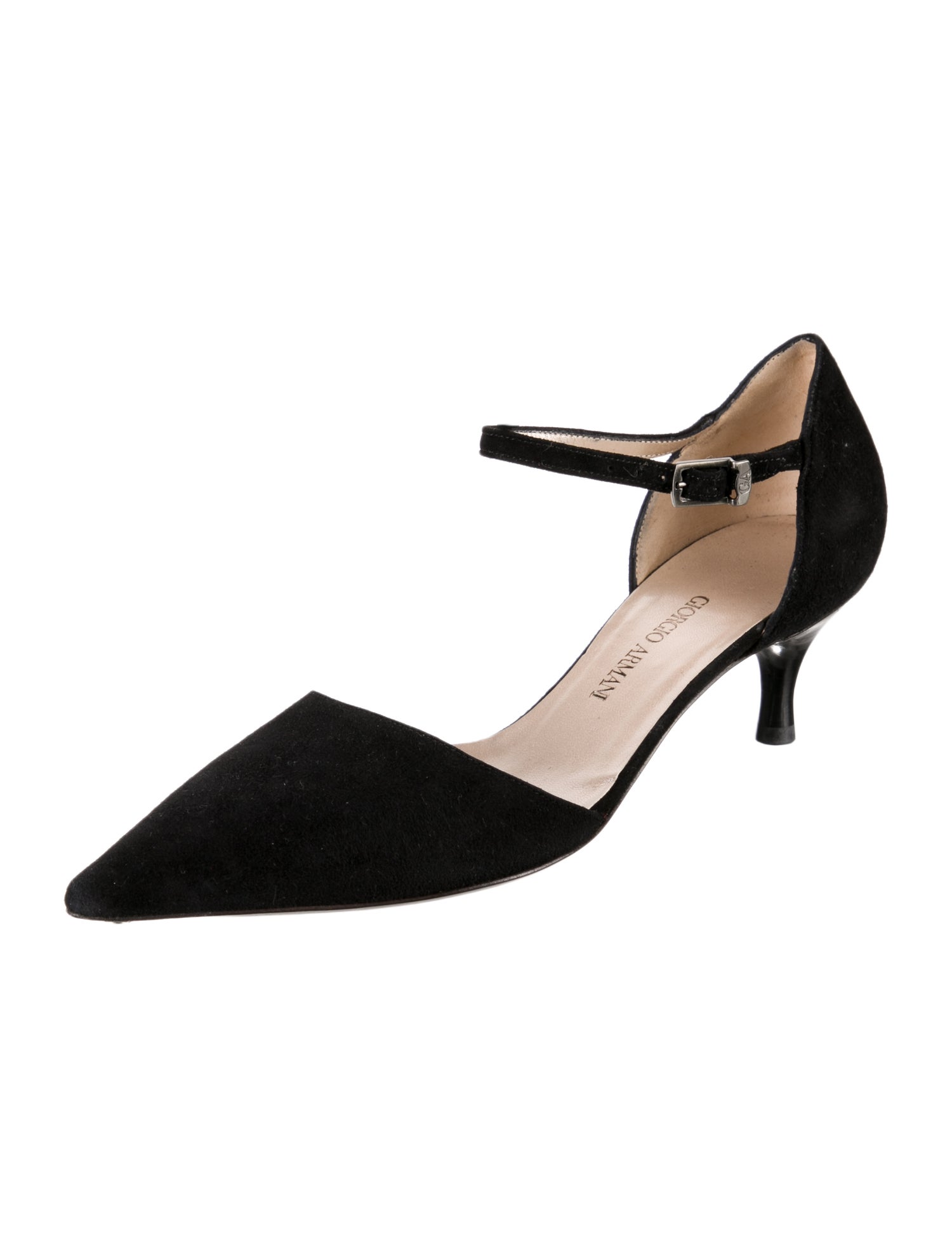 Giorgio Armani Suede D'Orsay Pumps