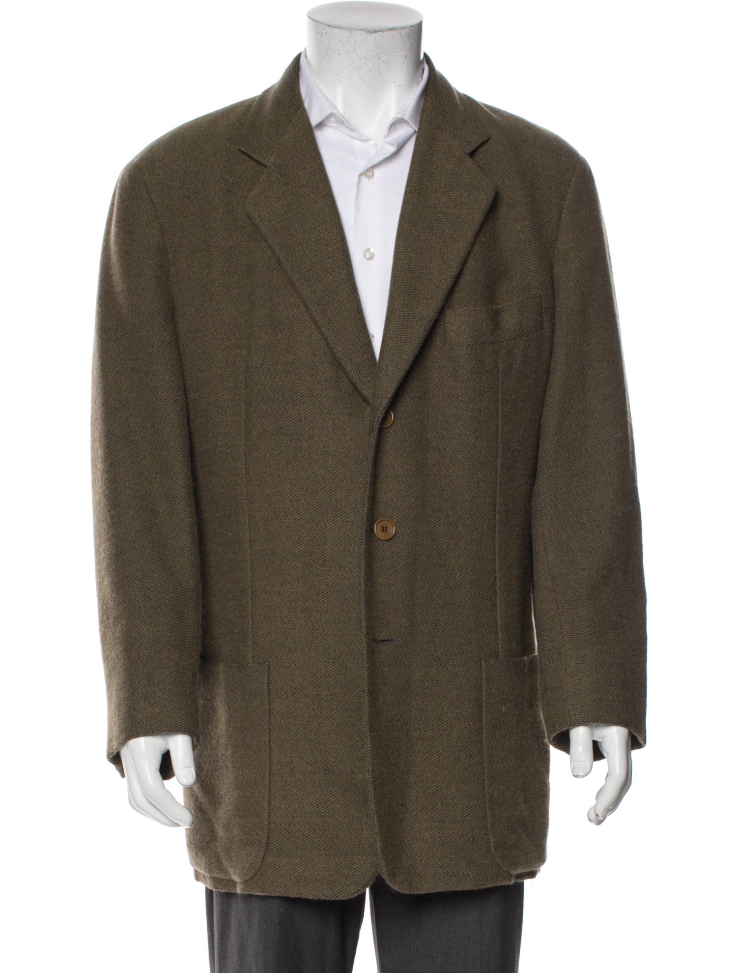 Giorgio Armani Alpaca Tweed Pattern Blazer
