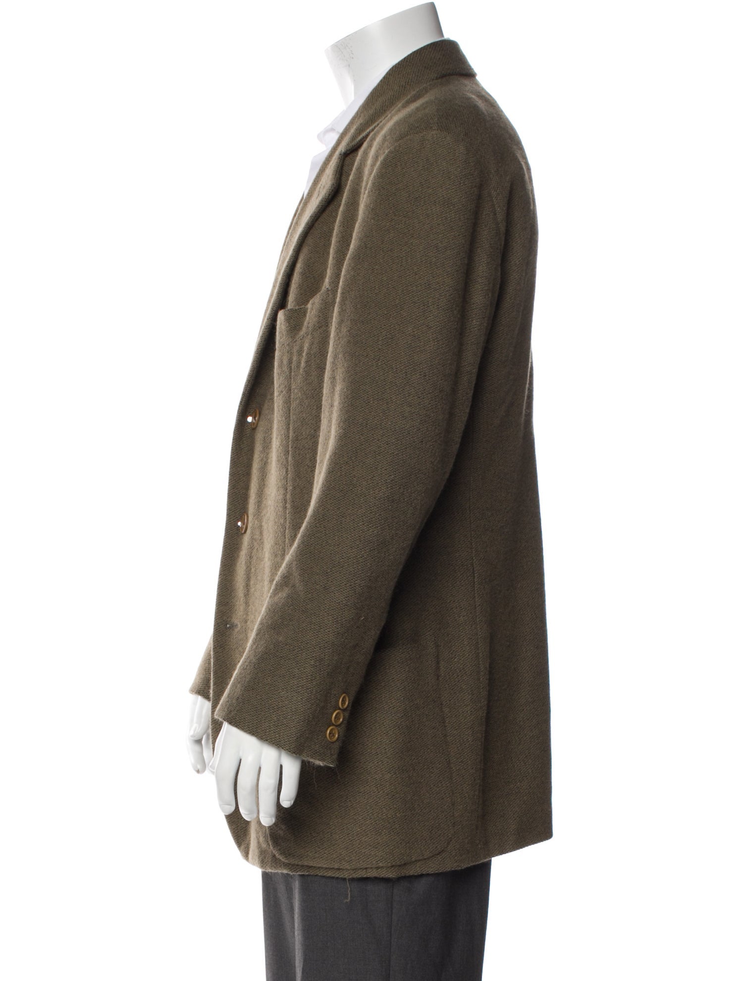 Giorgio Armani Alpaca Tweed Pattern Blazer