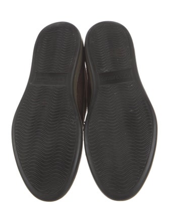 Giorgio Armani Suede Lasercut Accents Sneakers