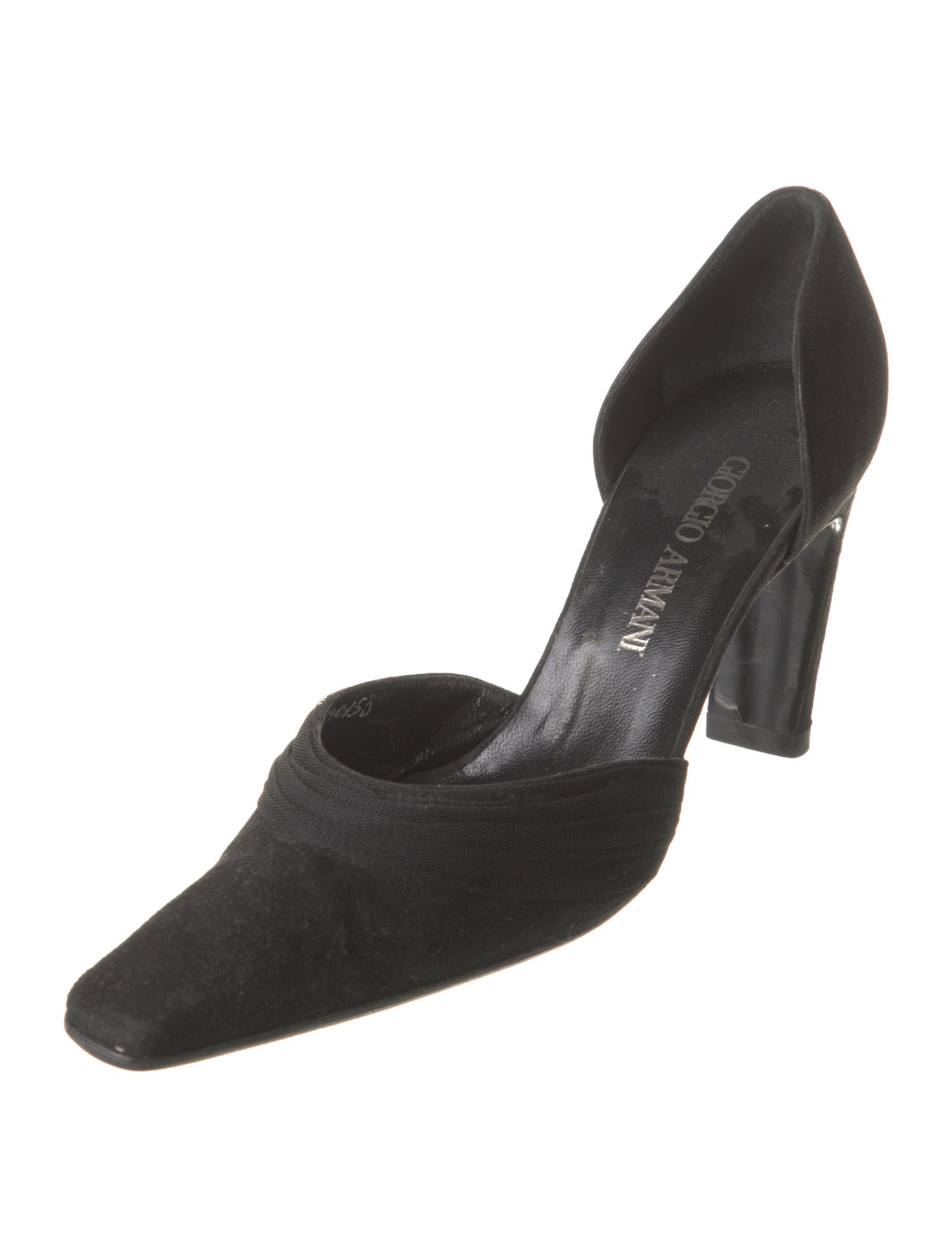 Giorgio Armani Suede D'Orsay Pumps