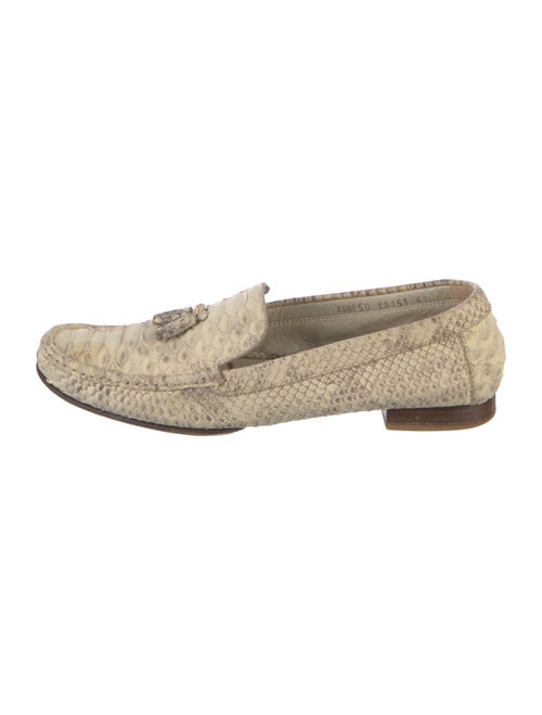 Giorgio Armani Snakeskin Animal Print Loafers
