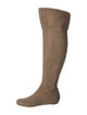 Giorgio Armani Suede Embroidered Accent Boots