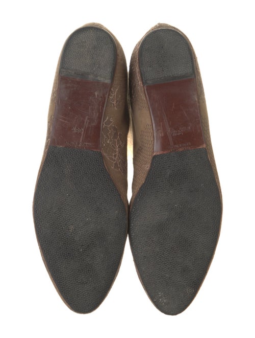 Giorgio Armani Suede Embroidered Accent Boots