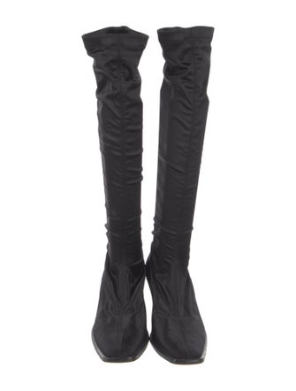 Giorgio Armani Satin Sock Boots