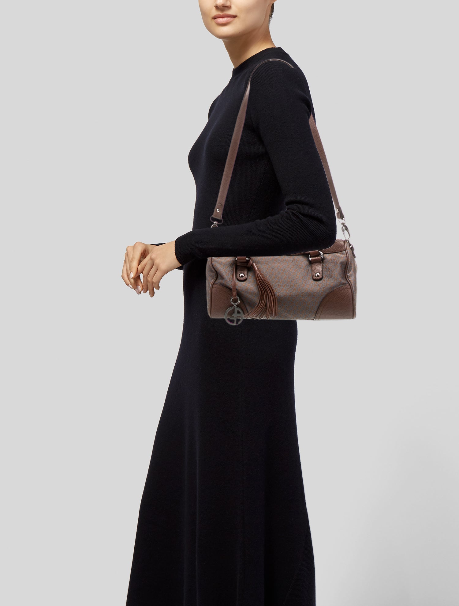 Giorgio Armani Canvas Shoulder Bag