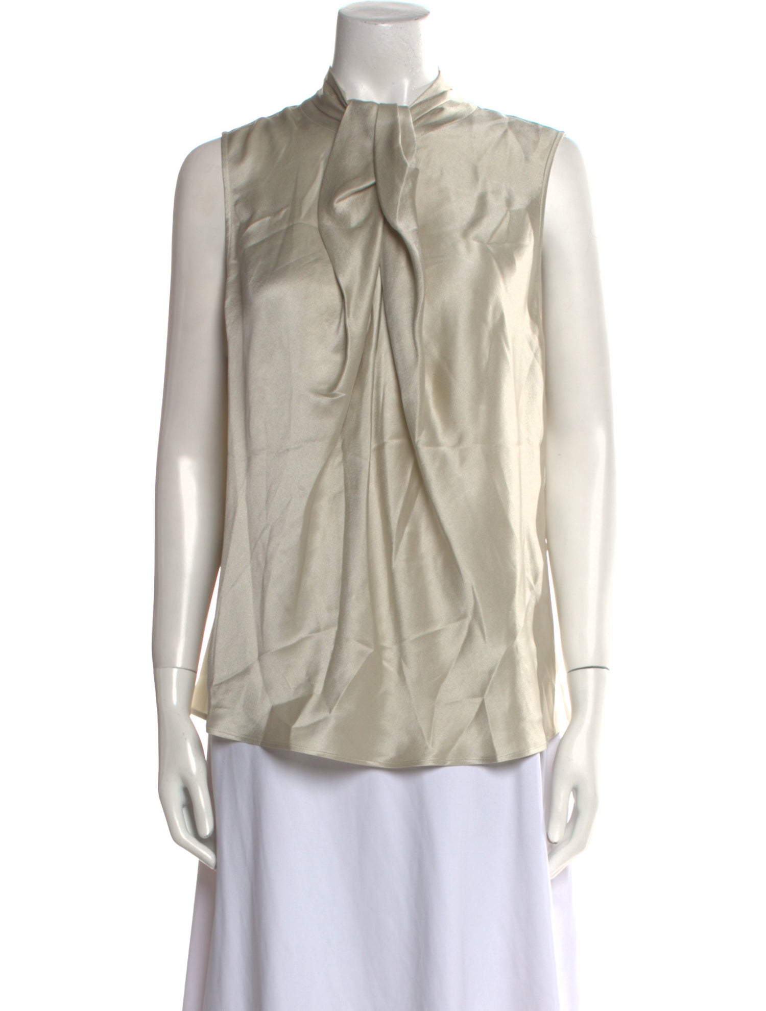 Giorgio Armani Silk Mock Neck Blouse