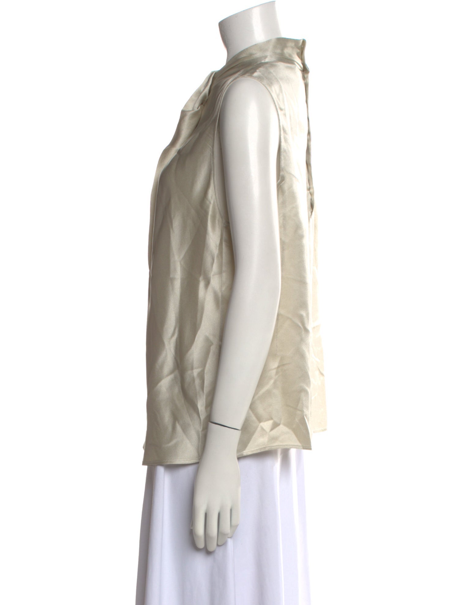 Giorgio Armani Silk Mock Neck Blouse