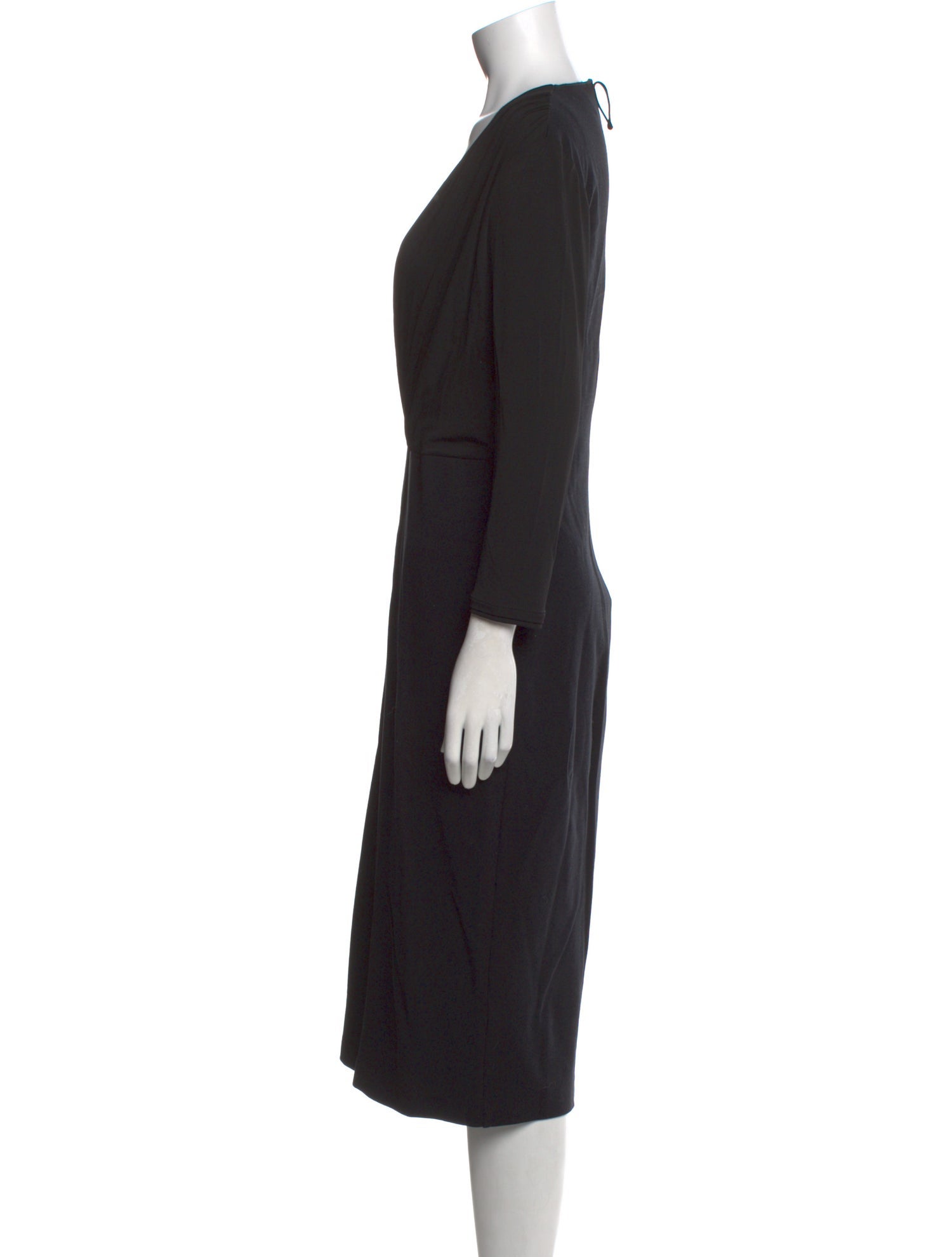 Giorgio Armani V-Neck Midi Length Dress