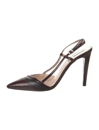 Giorgio Armani Leather Slingback Pumps
