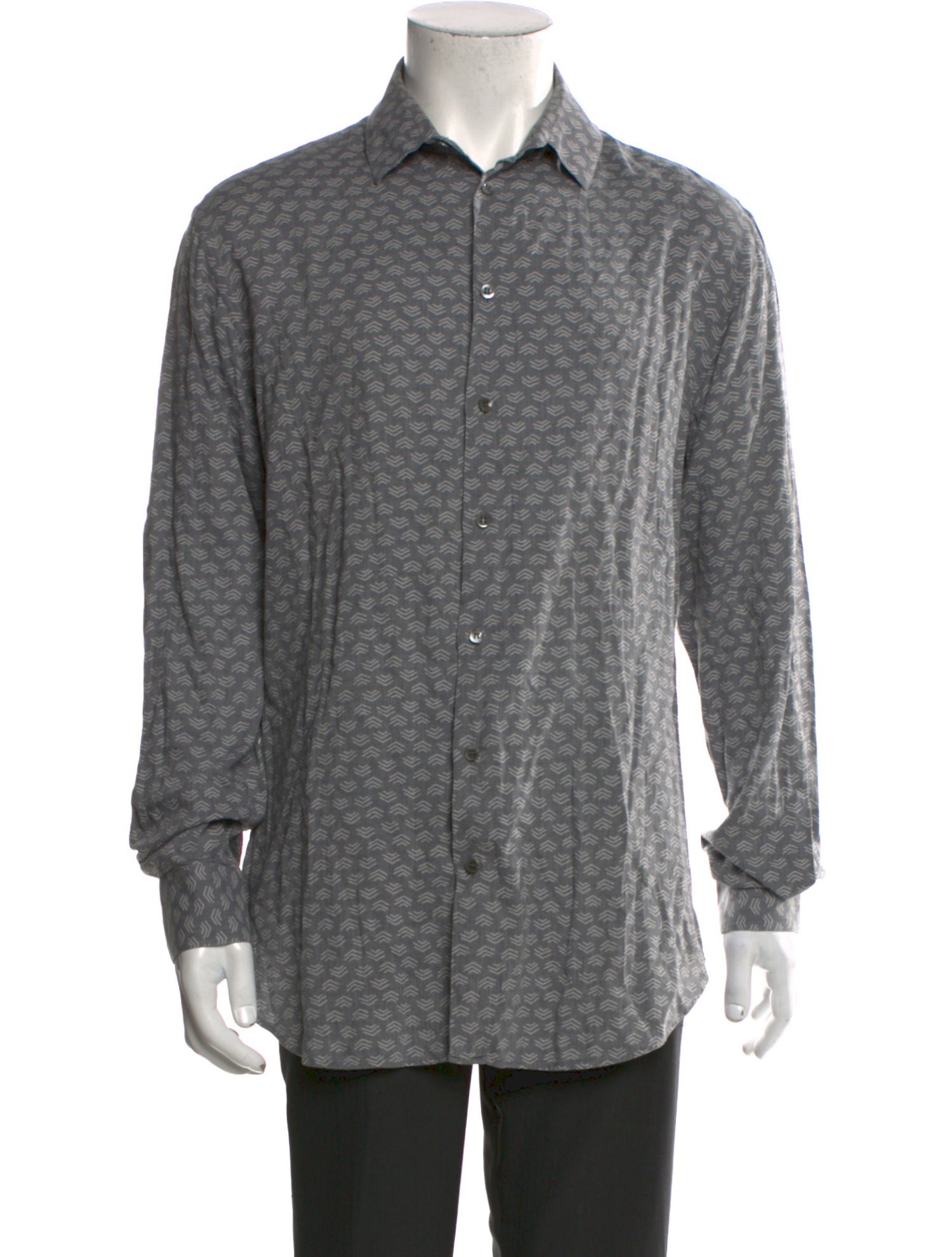 Giorgio Armani Printed Long Sleeve Shirt