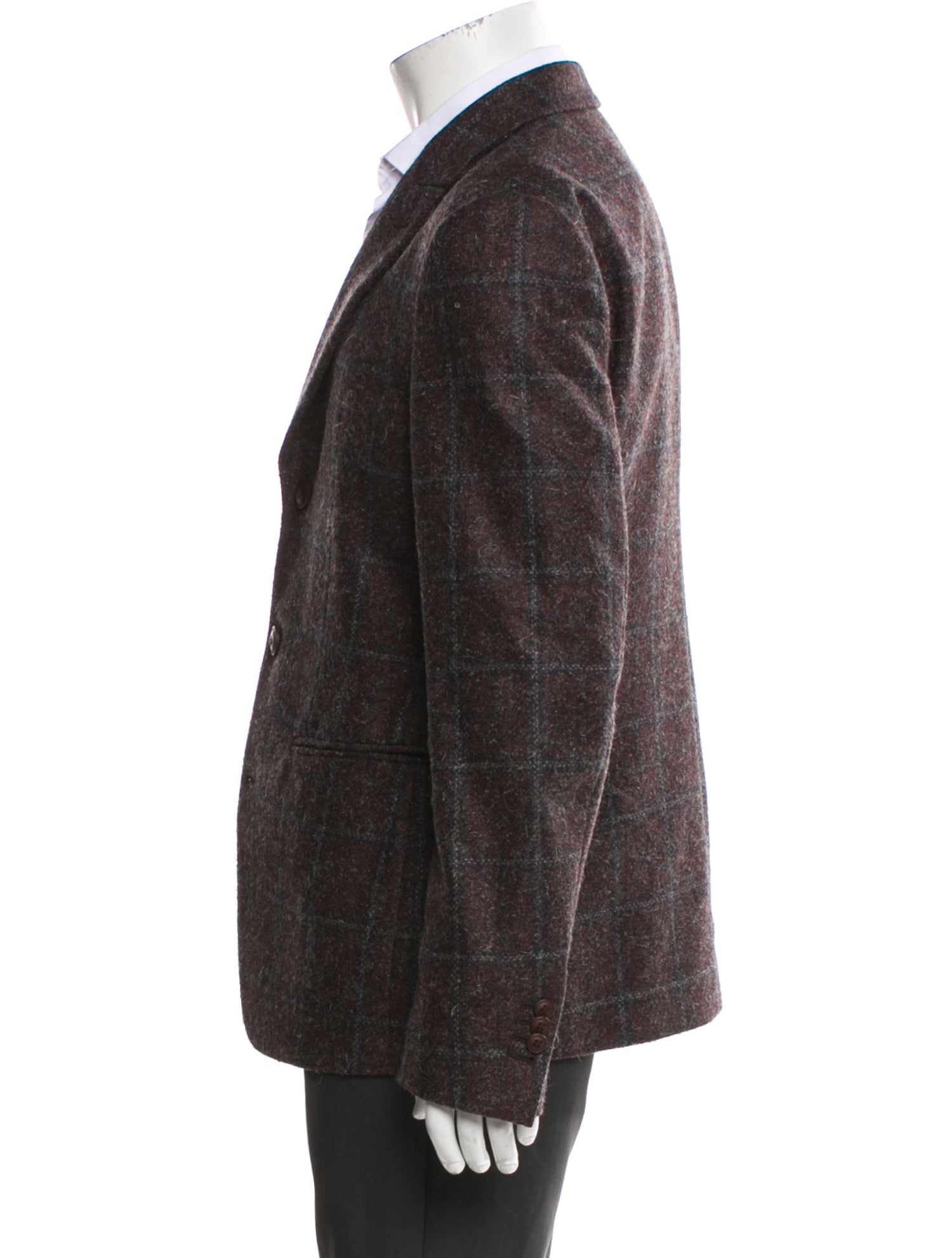 Giorgio Armani Plaid Print Blazer