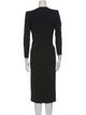 Giorgio Armani V-Neck Midi Length Dress