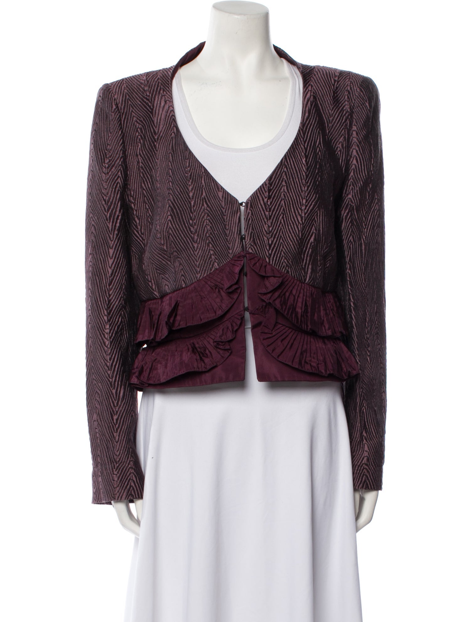 Giorgio Armani Wool Tweed Pattern Evening Jacket w/ Tags