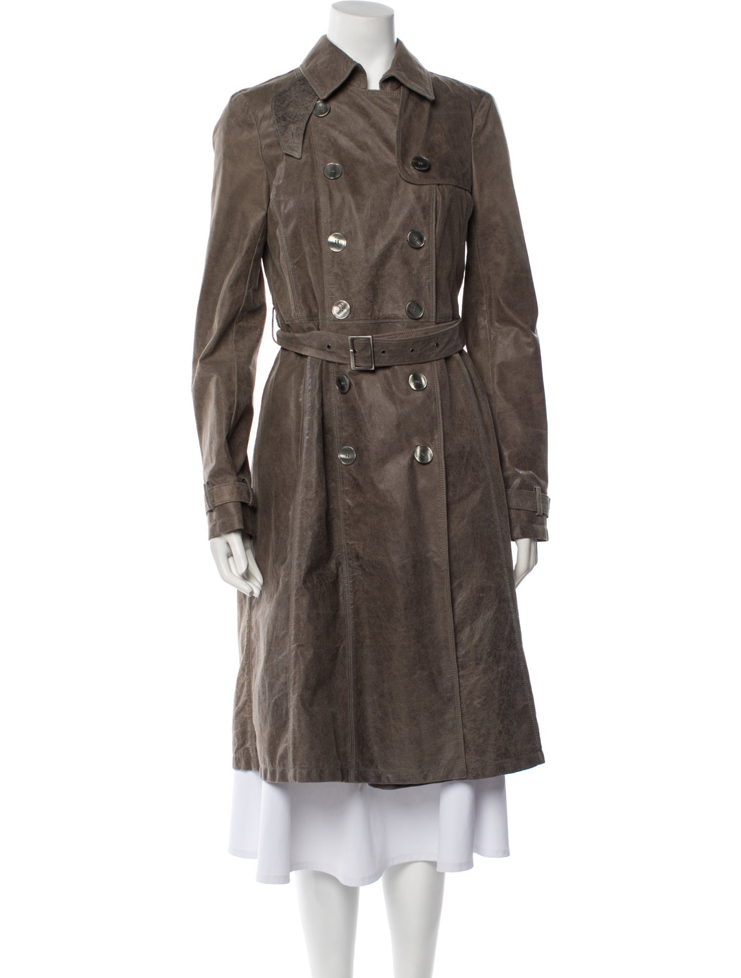 Giorgio Armani Leather Trench Coat