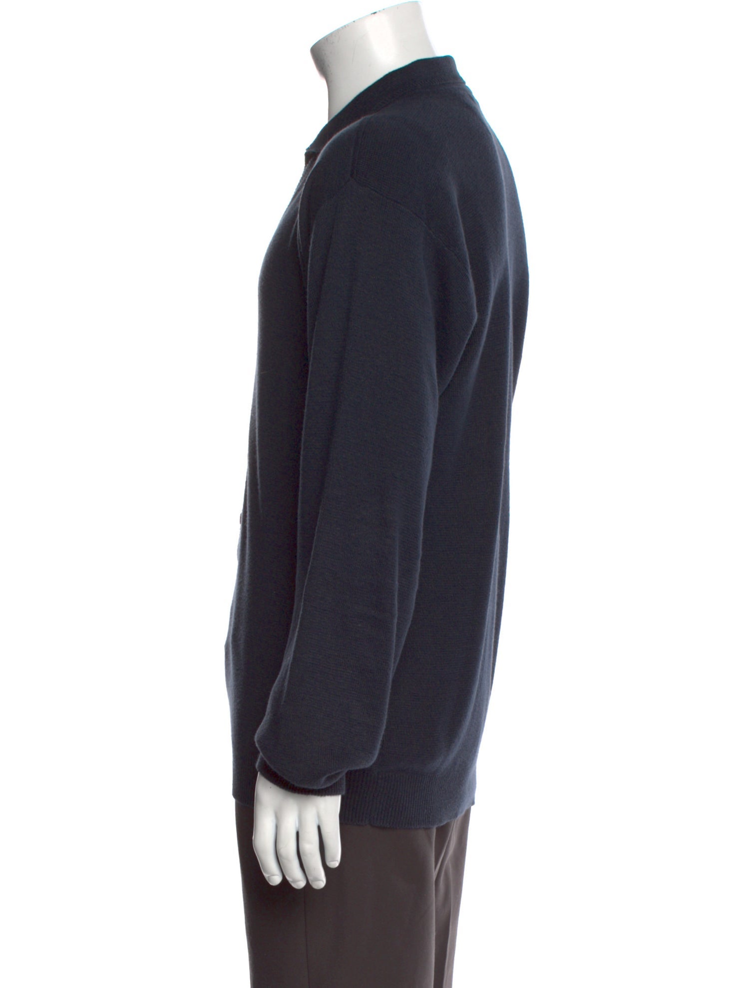 Giorgio Armani V-Neck Long Sleeve Polo Shirt