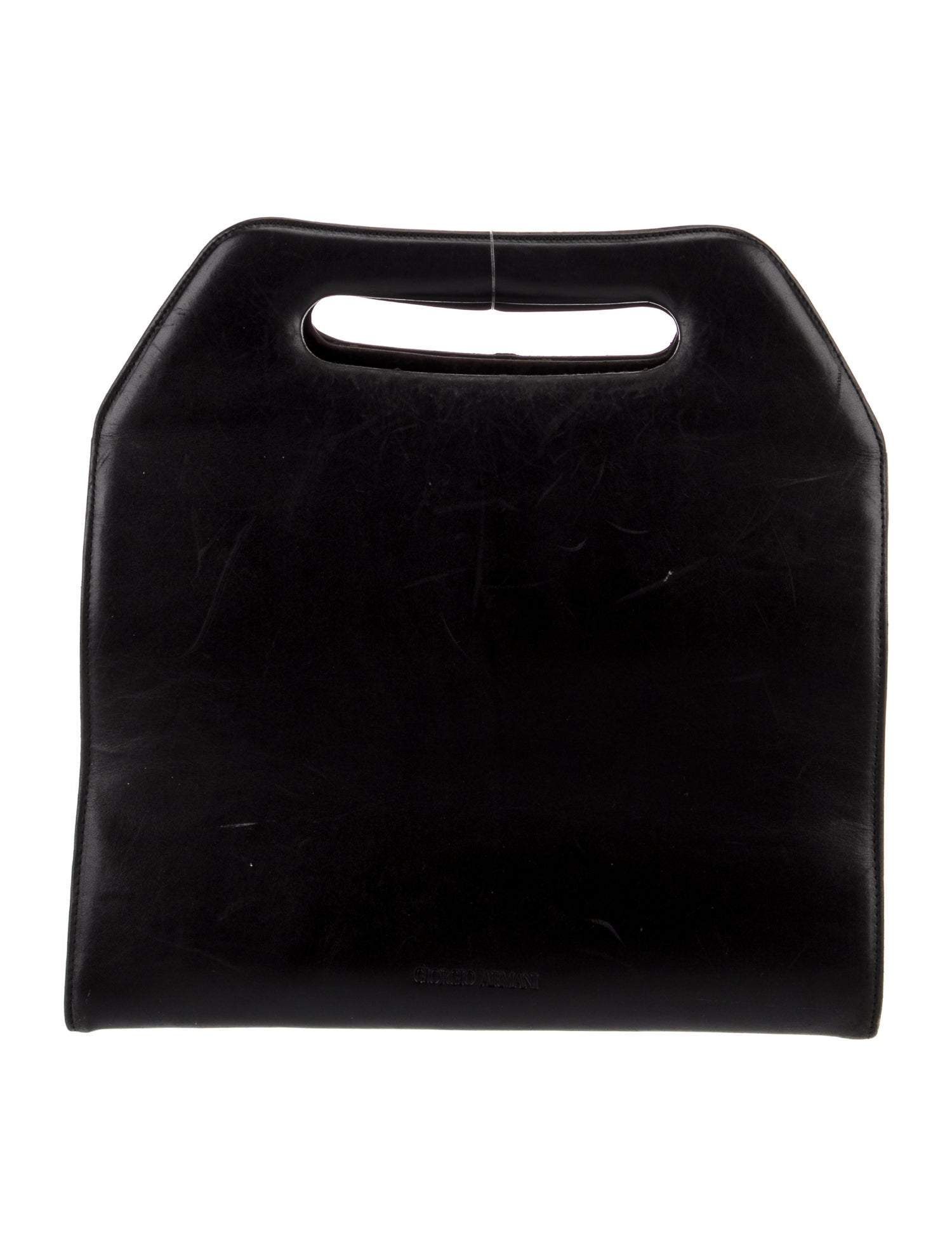 Giorgio Armani Leather Top Handle Bag
