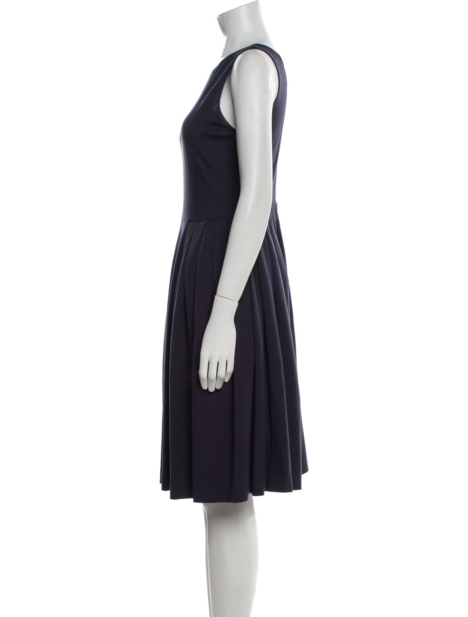 Giorgio Armani Scoop Neck Knee-Length Dress