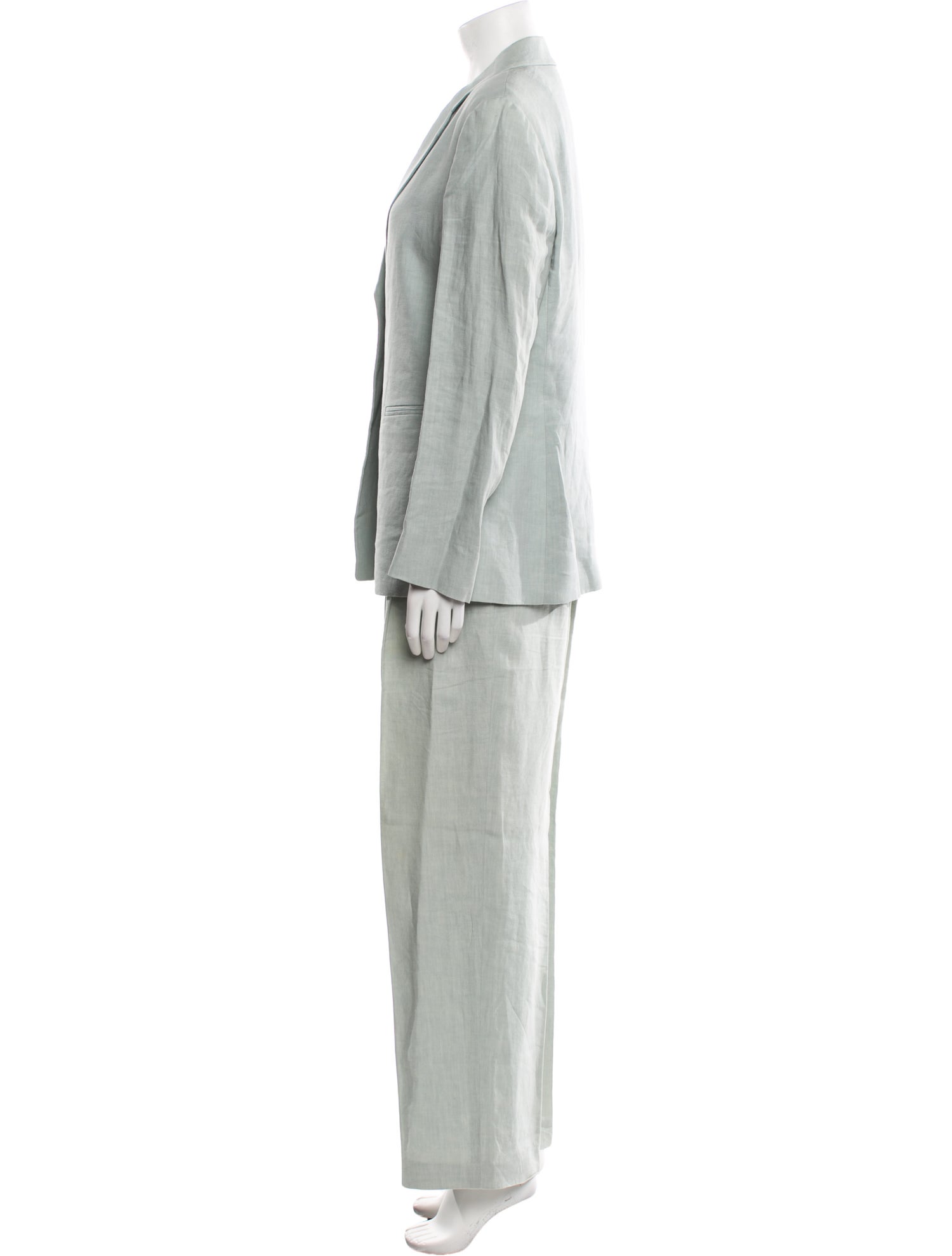 Giorgio Armani Linen Grosgrain Trim Pantsuit