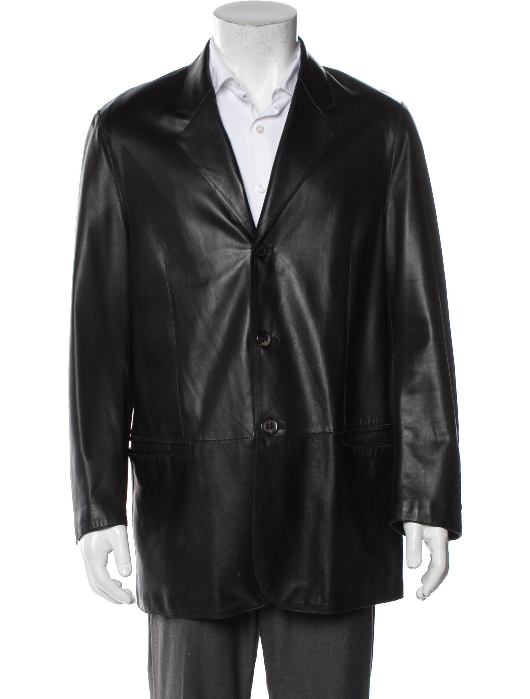 Giorgio Armani Lamb Leather Overcoat