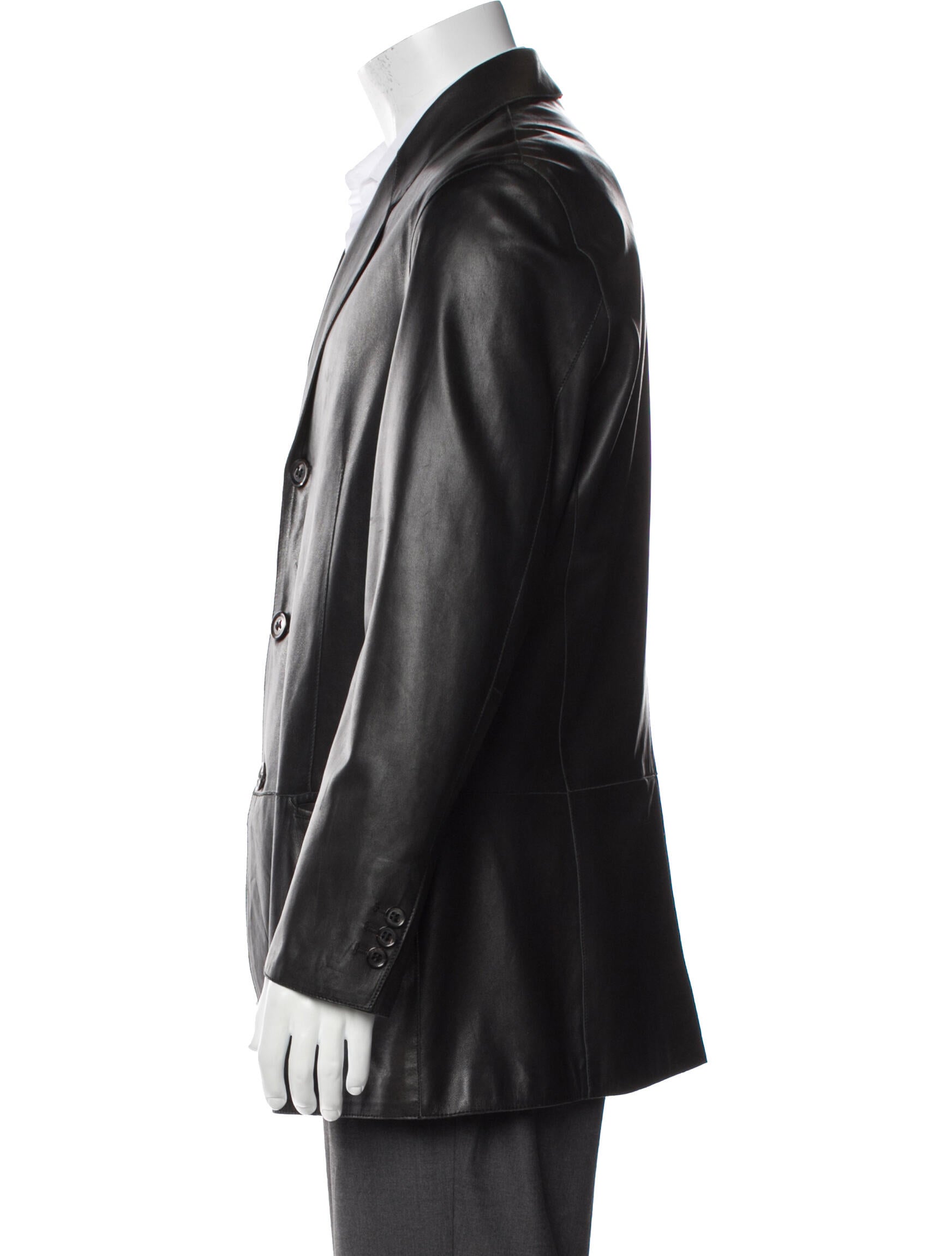 Giorgio Armani Lamb Leather Overcoat