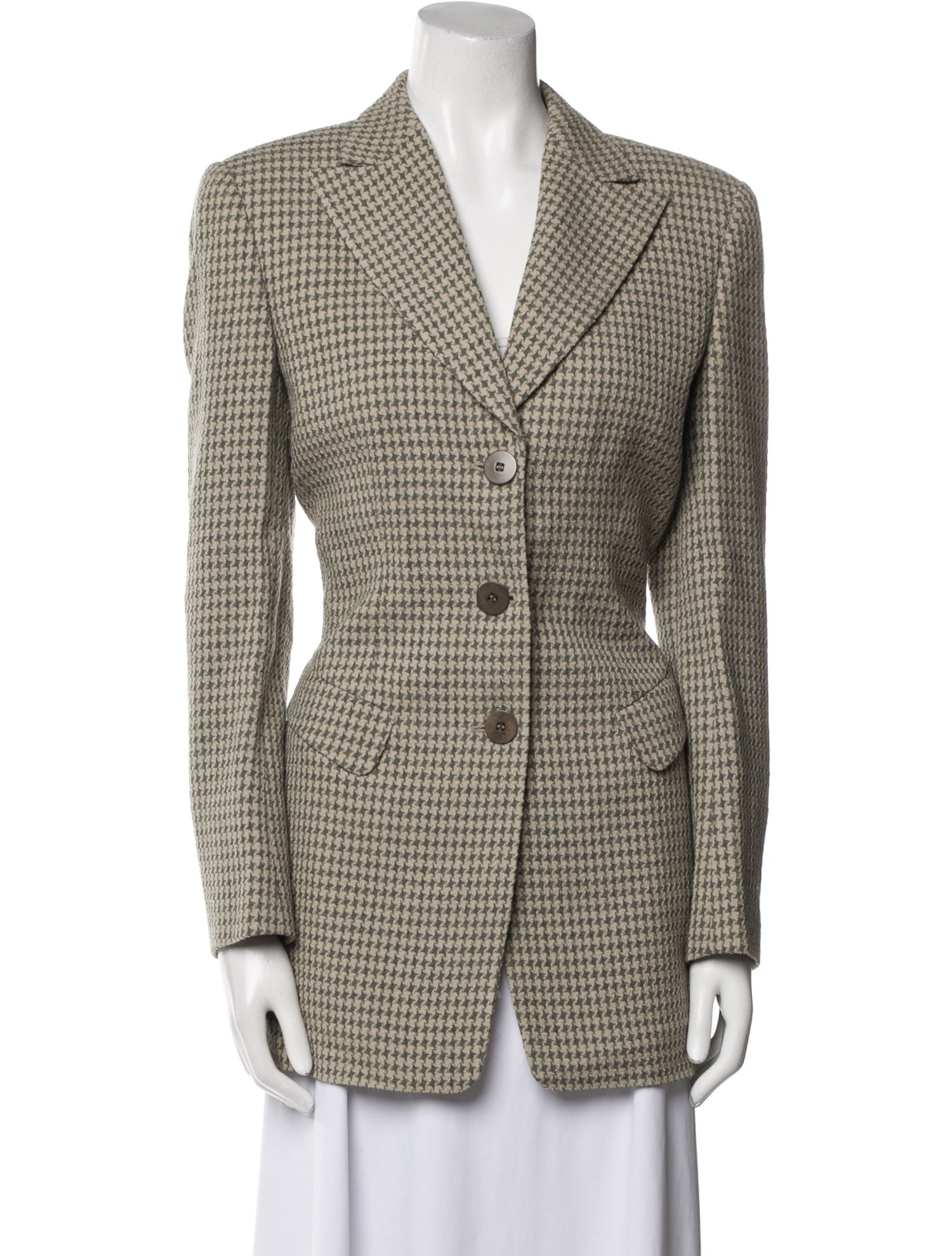 Giorgio Armani Wool Printed Peacoat