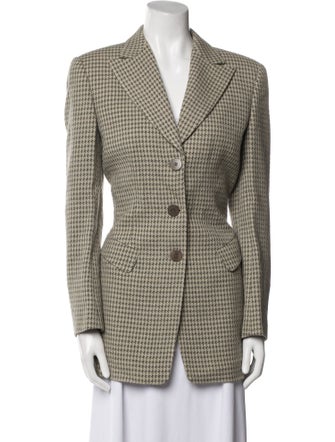 Giorgio Armani Wool Printed Peacoat