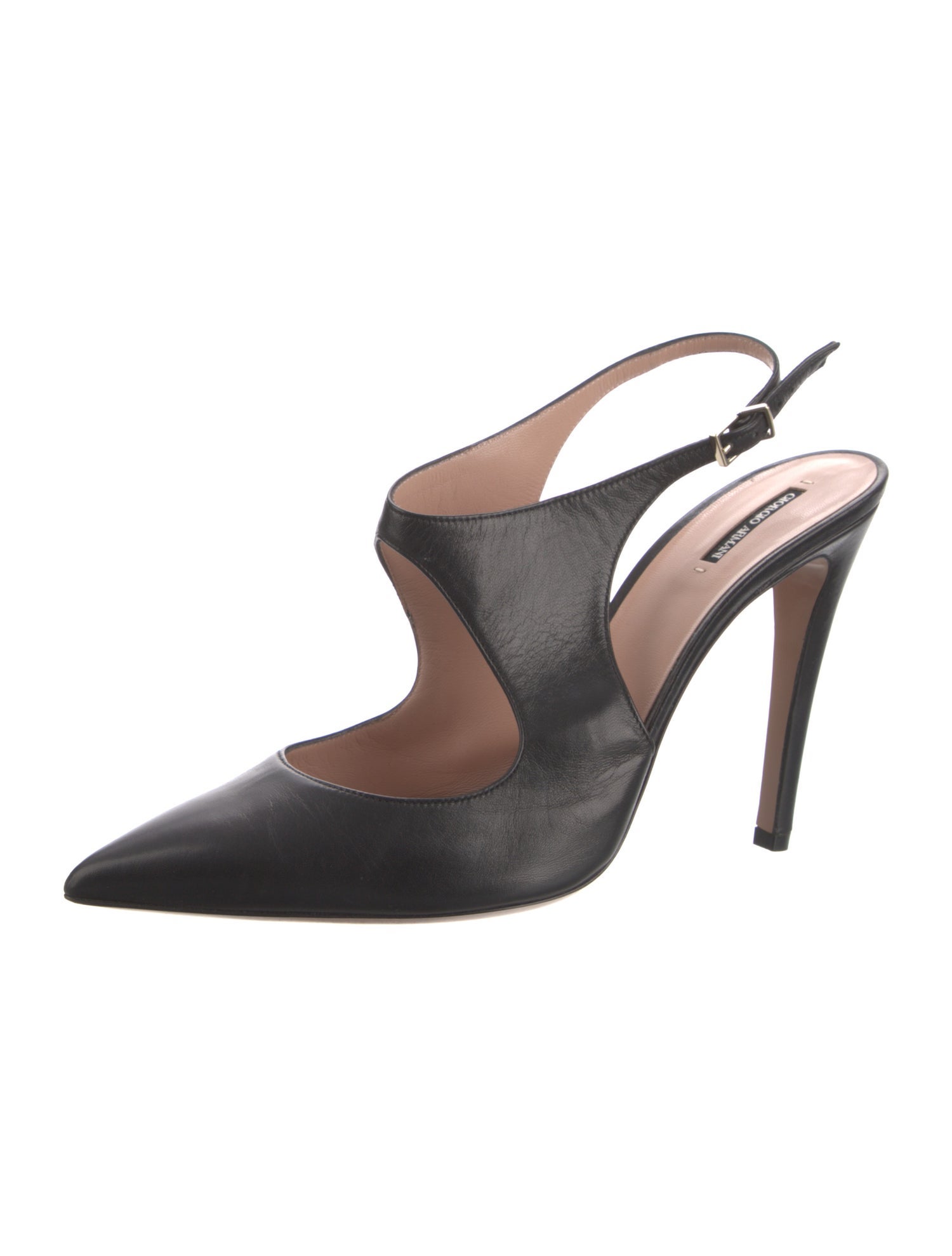 Giorgio Armani Leather Slingback Pumps