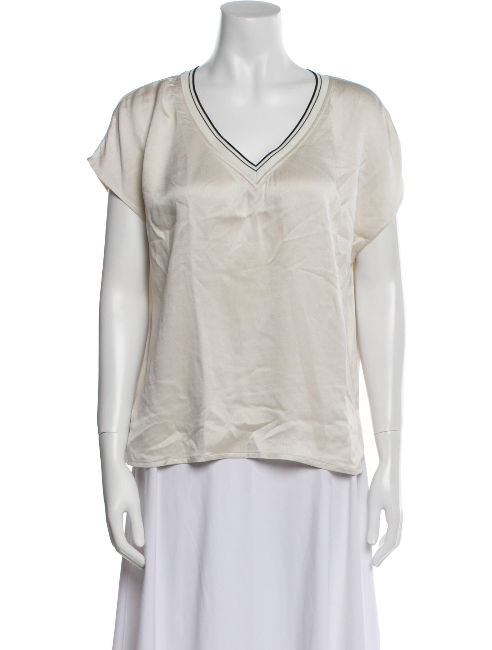 Giorgio Armani Silk V-Neck Top