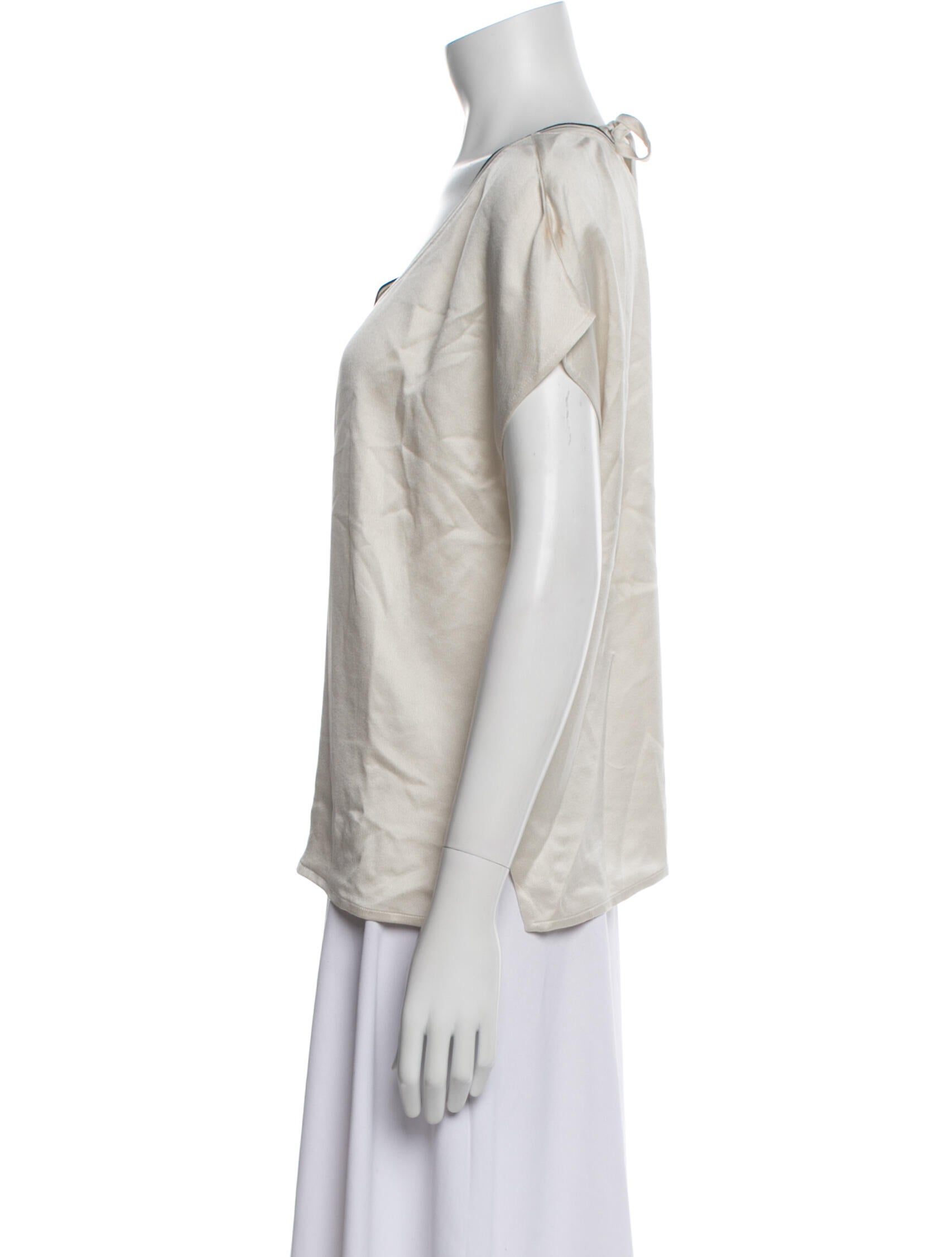 Giorgio Armani Silk V-Neck Top