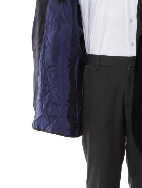 Giorgio Armani Silk Plaid Print Blazer