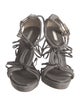 Giorgio Armani Suede T-Strap Sandals
