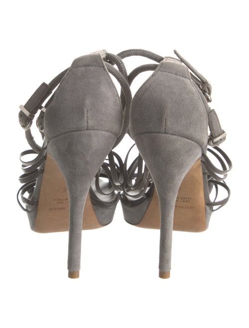 Giorgio Armani Suede T-Strap Sandals
