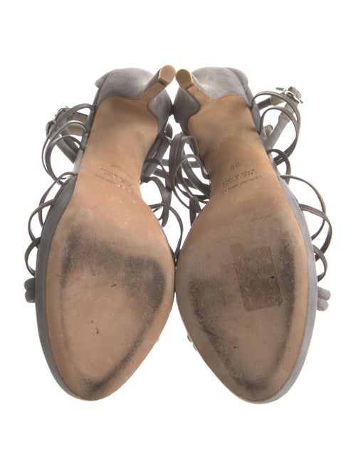 Giorgio Armani Suede T-Strap Sandals