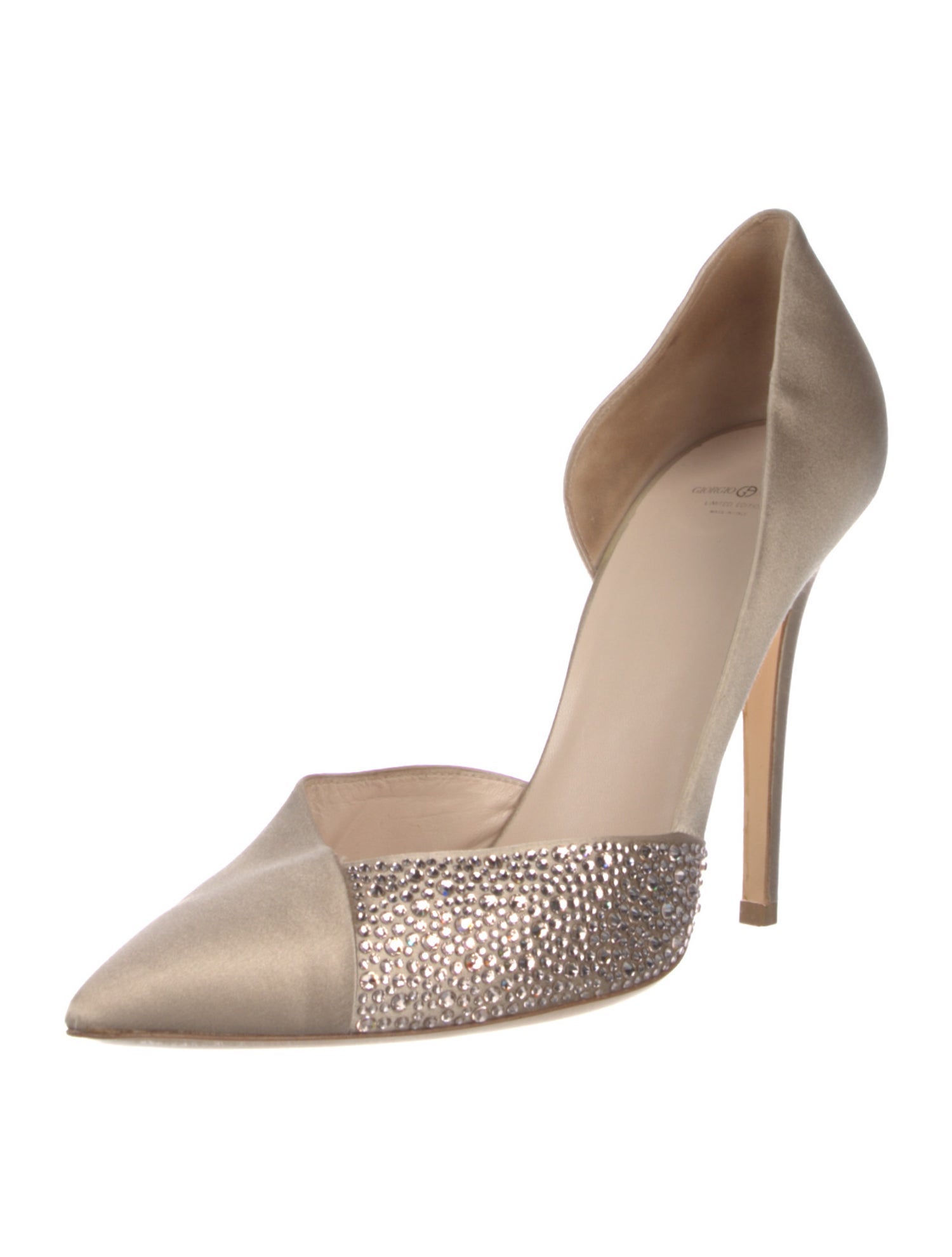Giorgio Armani Satin D'Orsay Pumps