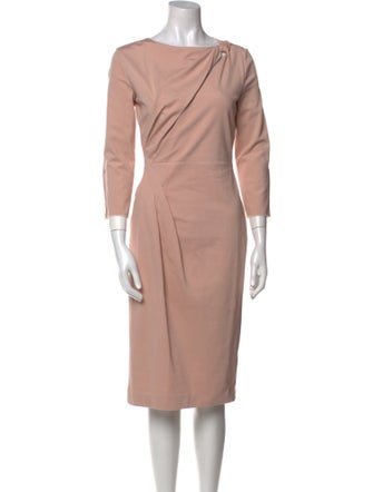 Giorgio Armani Bateau Neckline Midi Length Dress
