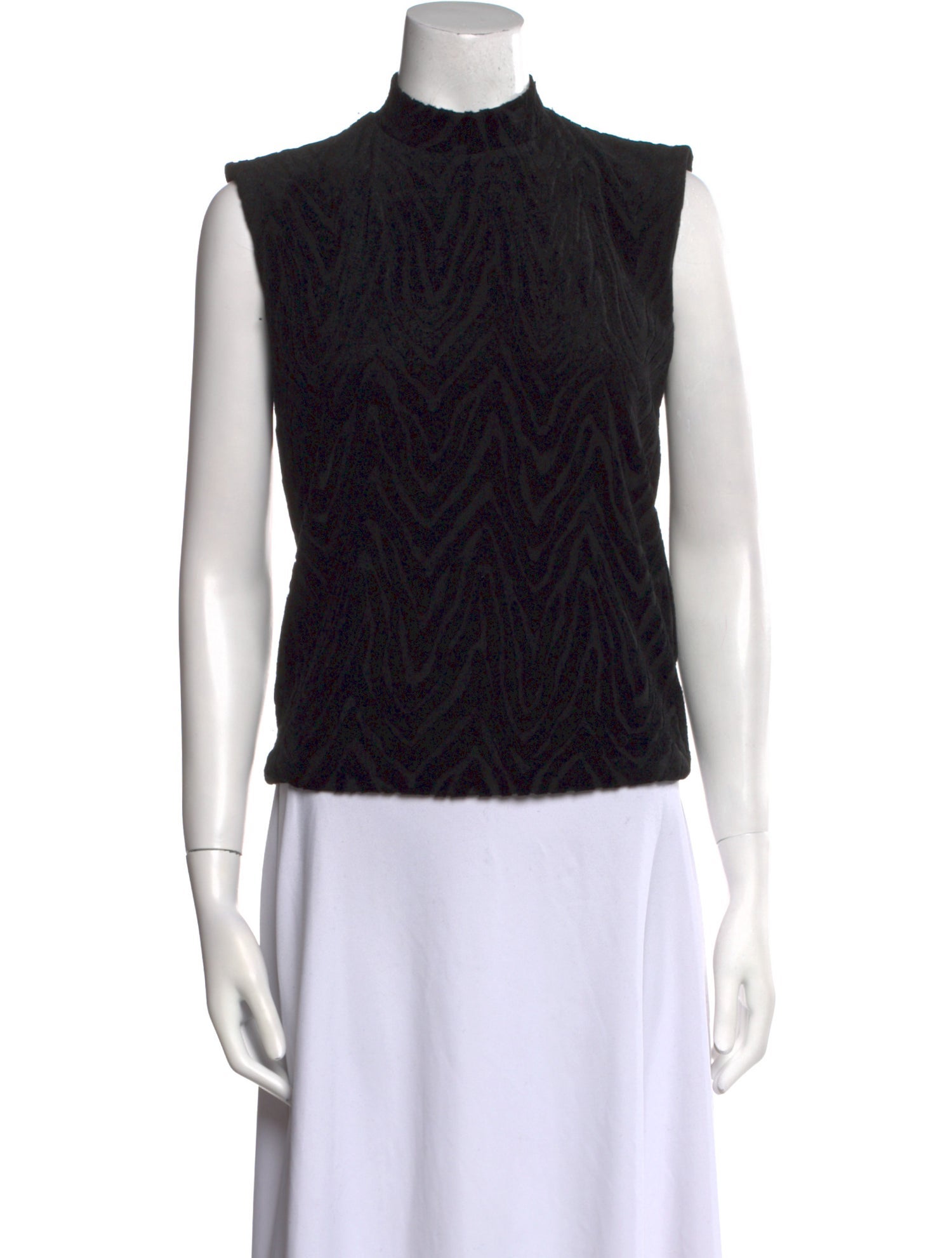 Giorgio Armani Mock Neck Sleeveless Top
