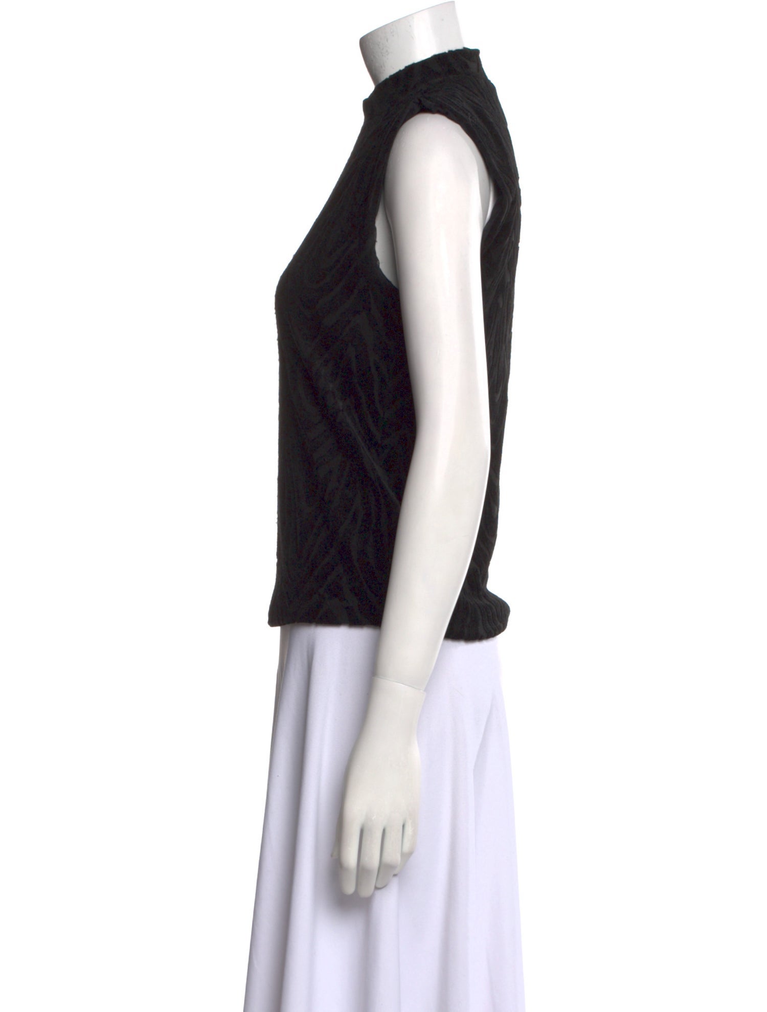 Giorgio Armani Mock Neck Sleeveless Top