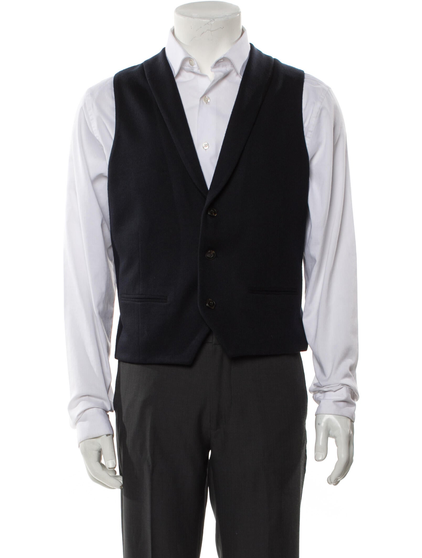 Giorgio Armani Cashmere Embroidered Accent Suit Vest