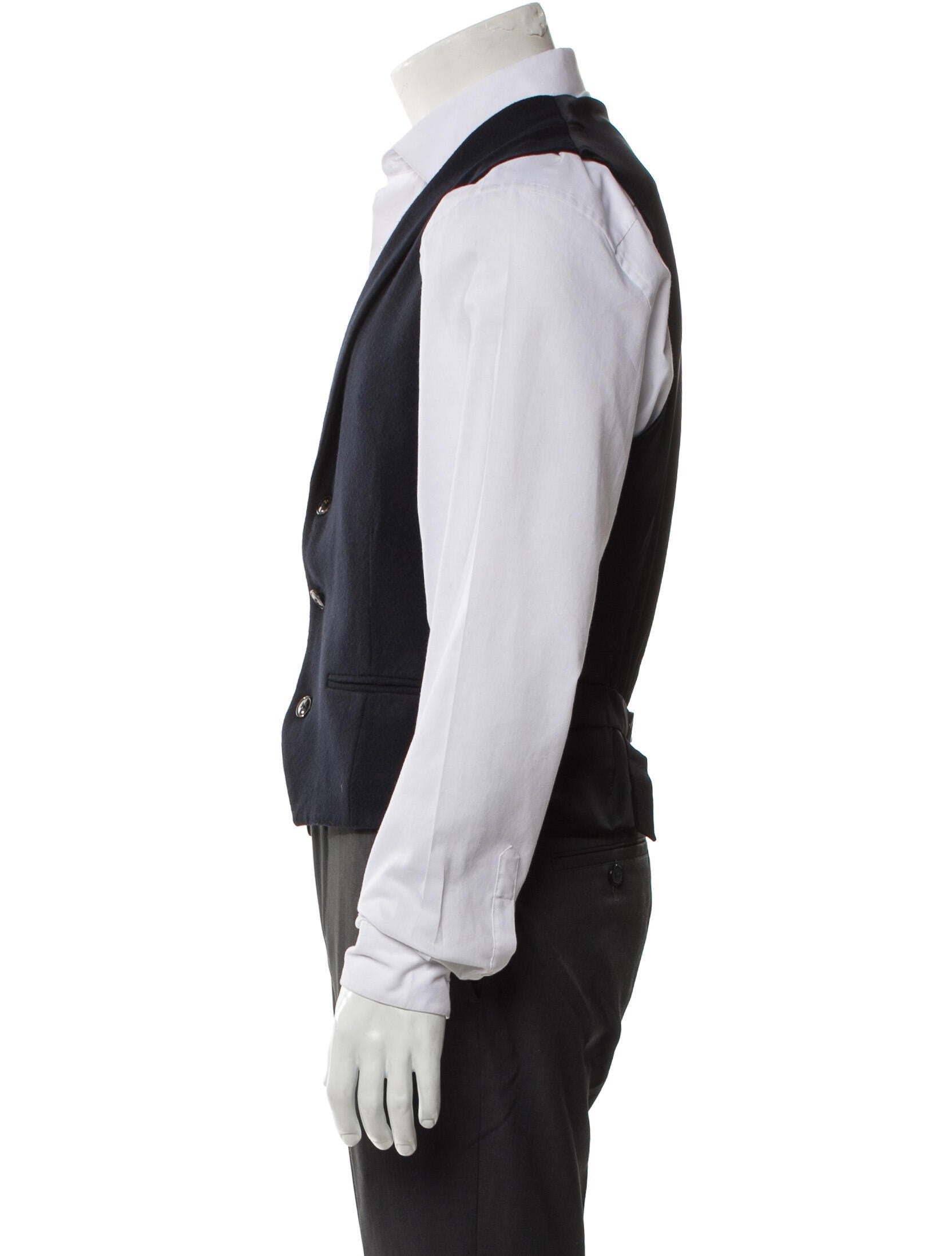 Giorgio Armani Cashmere Embroidered Accent Suit Vest