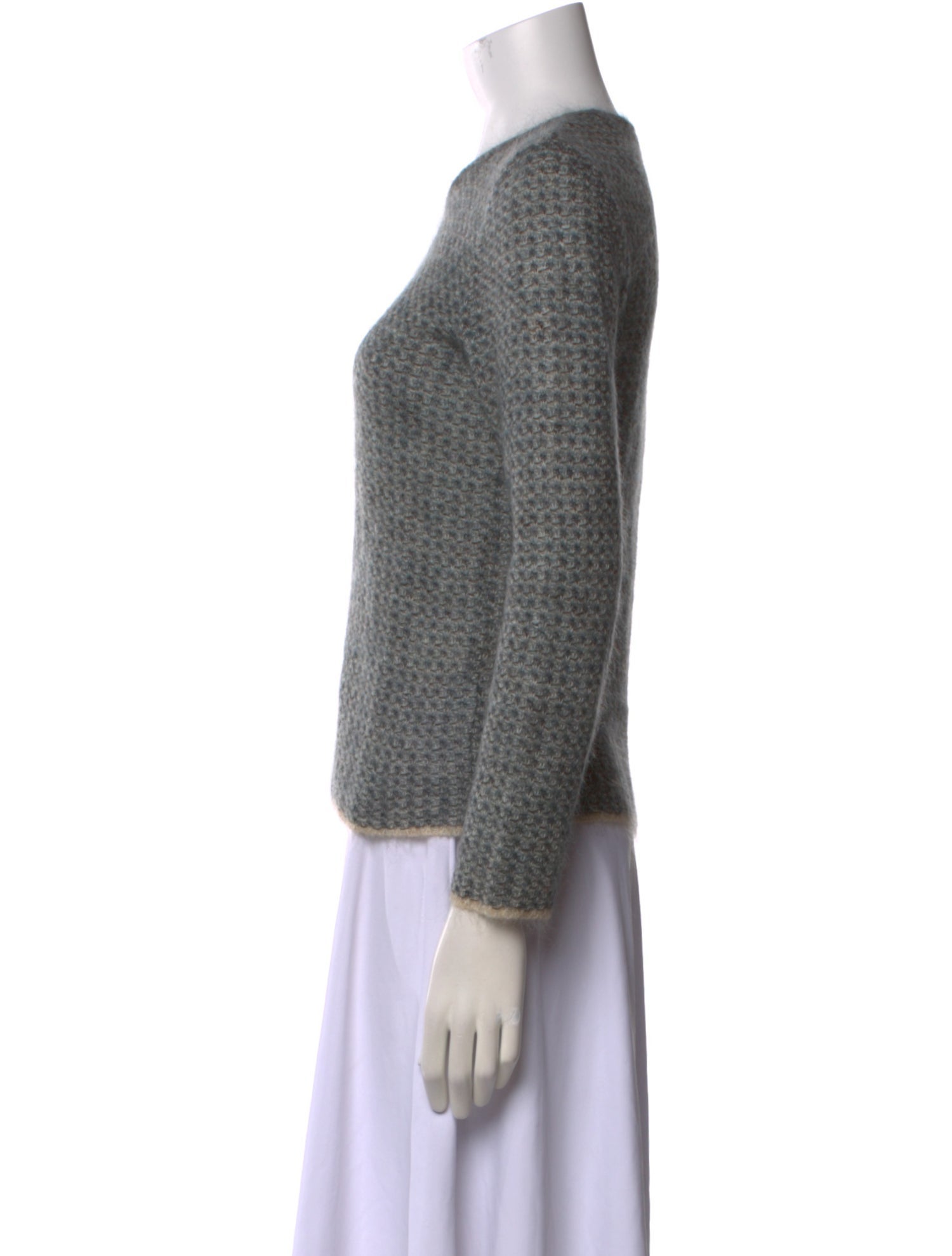 Giorgio Armani Kid Mohair Crew Neck Sweater