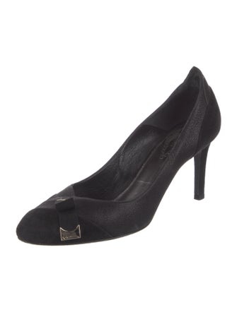 Giorgio Armani Suede Bow Accents Pumps