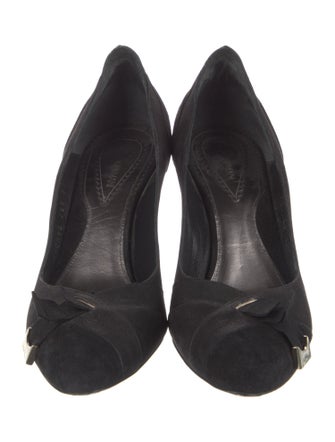 Giorgio Armani Suede Bow Accents Pumps